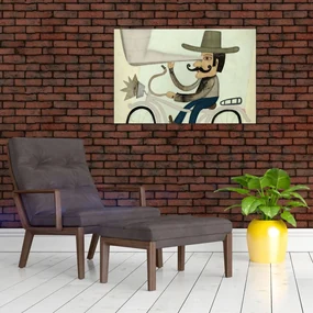 Astronóm na bicykli (90x60 cm)