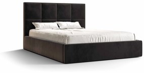 Manželská posteľ 140 cm Gino (čierna) (s roštom a úložným priestorom). Vlastná spoľahlivá doprava až k Vám domov. 1046919