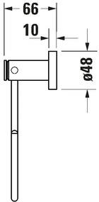Duravit 99214600 - Nástenný vešiak na uteráky D-CODE matná čierna