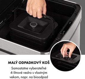Klarstein Touchless, odpadkový kôš, senzor, 72 l, 4 nádoby, ABS/PP/ušľachtilá oceľ