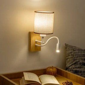 Brilagi - LED Nástenná lampa NUBILA WOOD 1xE27/25W/230V + LED/3W dub/hnedá
