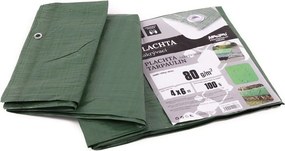 MASIPRO Plachta 80 g ZELENÁ 4 x 6 m