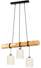Spot-Light 68869351 - Závesný luster na lanku TRENO 3xE27/25W/230V borovica