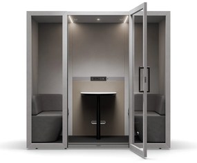 Akustická kancelárska kabína INBOX pre 4 osoby 2200 × 2200 × 1220 mm