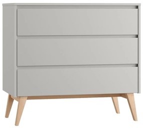 Sivá nízka detská komoda 100x52,5 cm Swing – Pinio