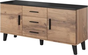 TV stolík Lotta II 150 cm dub wotan/čierny