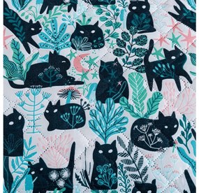 Prehoz na posteľ CREEPY CATS farebný Rozmer: 220 x 240 cm
