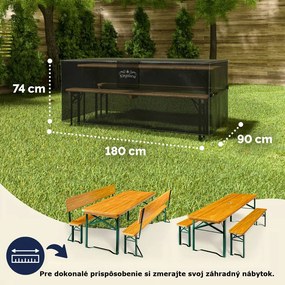 Ochranná plachta na pivný set BEER COVER, 180x90x74cm, antracitová Kingsleeve