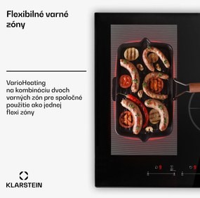 Klarstein Delicatessa 77 Hybrid, vstavaná indukčná varná doska, 7000 W, 4 zóny, čierna