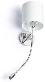 RENDL R12955 VERSINA LED nástenná lampa, kombinované biela chróm