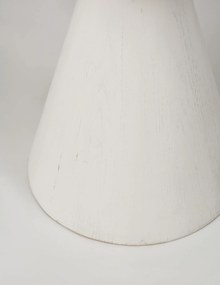 Odkladací stolík Florence 40 cm z masívu biely