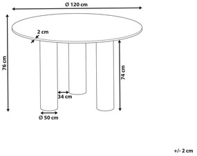 Okrúhly jedálenský stôl ⌀ 120 cm tmavé drevo ORIN Beliani