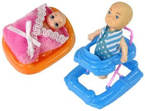 Lean Toys Tehotná bábika s dieťatkom v chodáku - doplnky