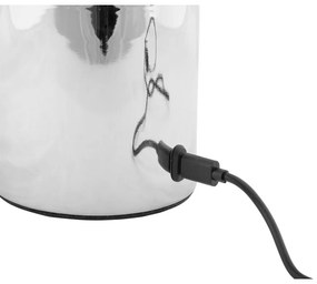 LED stmievateľná stolová lampa v striebornej farbe s kovovým tienidlom/so skleneným tienidlom (výška 29,5 cm) Camp – Leitmotiv
