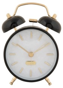 Dizajnový budík Karlsson 6009BK čierny, priemer 12cm