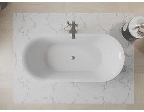 Mexen Roxy, voľne stojaca vaňa 170 x 80 cm, biela-čierna, brúsená oceľ prepad, 51201708075-97