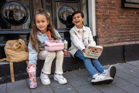 Plastová fľaša Koziol Labková patrola ružová