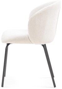 Jídelní židle LARISA světle béžová/černá