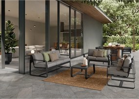 Sivé kovové záhradné kreslo Merrigan – Bizzotto