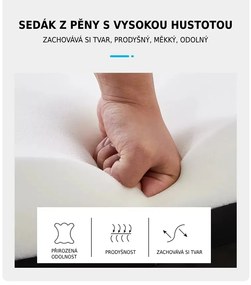 Kancelárska ergonomická stolička Neoseat NOVELO — sieť / látka, čierna, nosnosť 150 kg