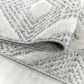 Koberec 3D La Casa PISA romby krémovo sivý, kruh