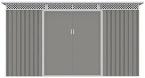 G21 Záhradný domček GRAH 483 - 340 x 142 cm, metalický šedý 63900992