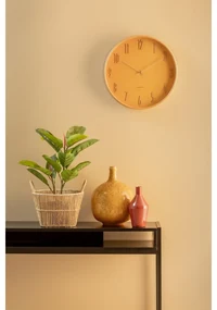 Karlsson 5996YE dizajnové nástenné hodiny žltá, pr. 40 cm