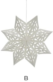 House Doctor Papierová vianočná dekorácia Lehlo Snowflake White – set 3 ks