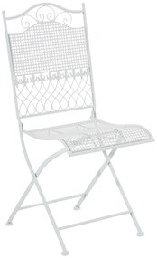 Kovová skladacia stolička Kiran (SET 2 ks) - Biela