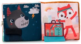 Lilliputiens - textilná knižka s aktivitami - jelenček Stella a jeho maznáčik