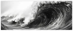 Obraz - Maľba vĺn (120x50 cm)