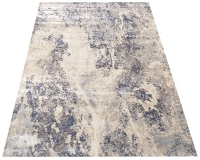 Moderný koberec s dokonalým modro-béžovým vzorom