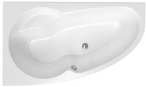 Asymetrická vaňa Laguna Luiza 140x95 cm akrylát ľavá LU1400L, 1 ks