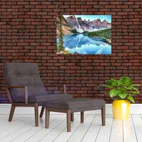 Sklenený obraz - Moraine lake (70x50 cm)