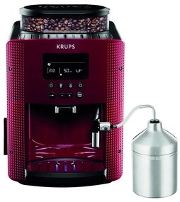 Krups - Automatický kávovar s nádobou na mlieko ESSENTIAL 1450W/230V červená