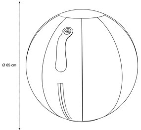 Ergonomická sedacia lopta, žltá