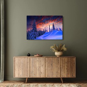 Obraz - Zimný súmrak (90x60 cm)