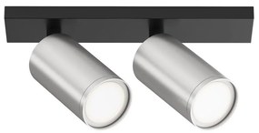 Maytoni C051CL-U-02BS - Bodové svietidlo FOCUS 2xGU10/10W/230V chróm/čierna