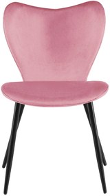 Jedálenská stolička Maika zamat - ružová