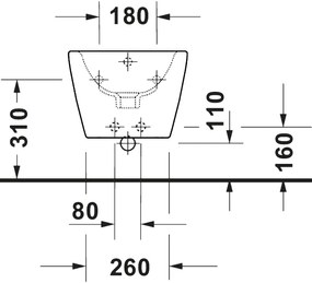 Duravit 2294150000 - Závesný bidet D-NEO keramika/lesklá biela