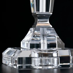 Orion LA 4-1201 - Krištáľová stolná lampa VERONIQUE 1xE27/60W/230V biela/číra