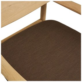 Hnedé kreslo s podnožkou Olvera – House Nordic