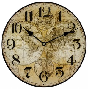 Nástenné hodiny, Mapa, Fal4044, 30cm
