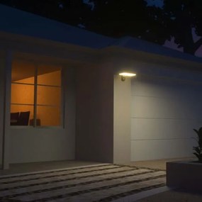 LED solárne nástenné svietidlo so senzorom LED/15W/3,2V 4000K/6000K IP65 čierne