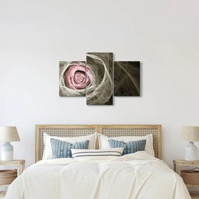 Obraz - Abstraktné ruže svetlo ružová (90x60 cm)
