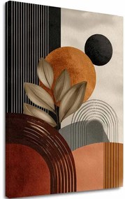 Obraz na plátne Béžovo-hnedé Tvary - Geometrický Motív