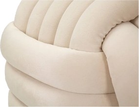 Krémový zamatový taburet Softy – Mauro Ferretti