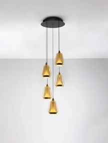Minimalistický luster Alish 5 Zlatá