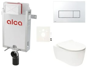 Cenovo zvýhodnený závesný WC set Alca na zamurovanie + WC Glacera Alfa SIKOAA8