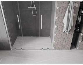 Mexen Velar L Duo, posuvné sprchové dvere do otvoru 150 cm, 8mm číre sklo, chrómová, 871-150-003-02-01
